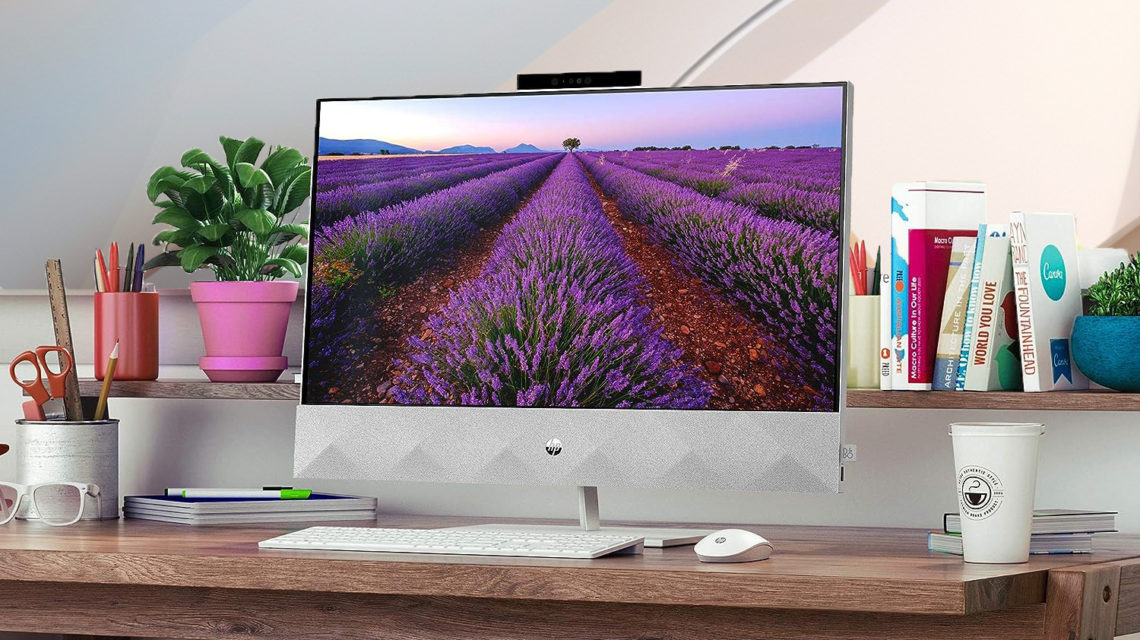 HP 27 Pavilion All-in-One PC on Desk
